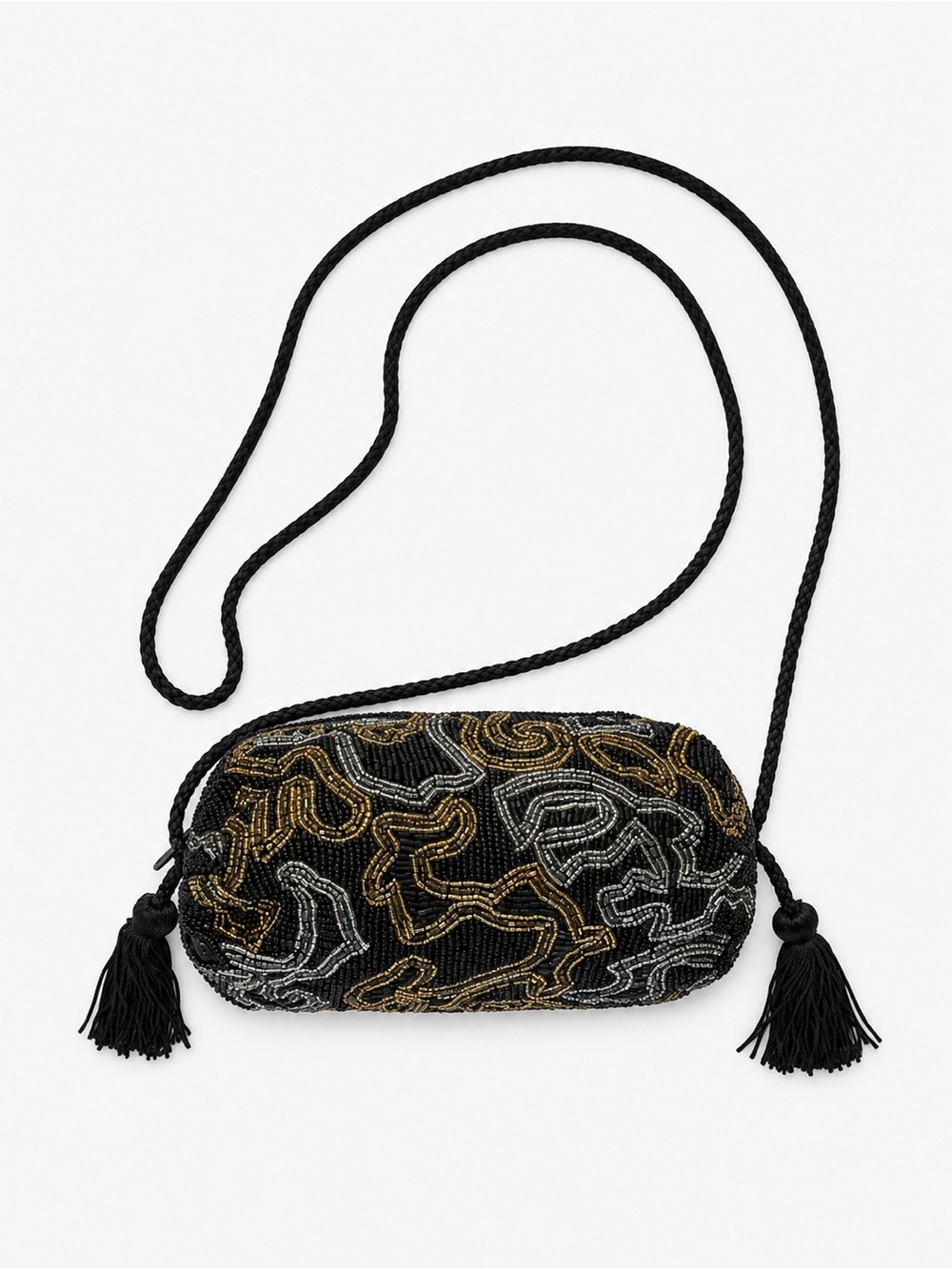 Christian Dior Satin Evening Bag Vintage Hand Beaded
